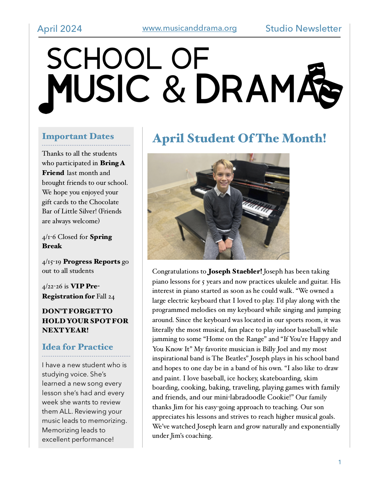 Newsletter April 2024