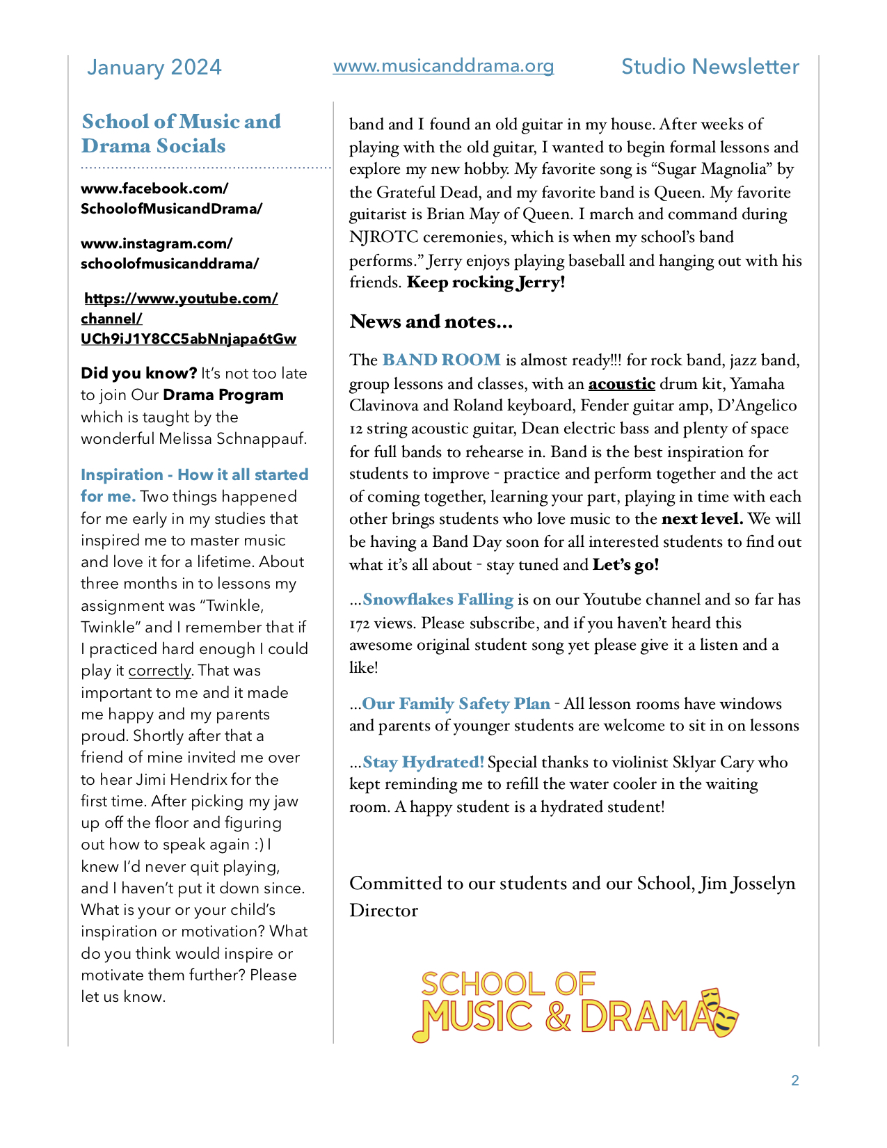 Newsletter January 2024 pg 2