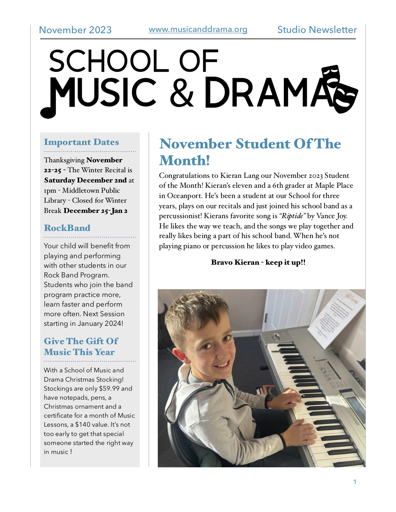 Newsletter November 2023